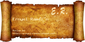 Ernyei Ramón névjegykártya